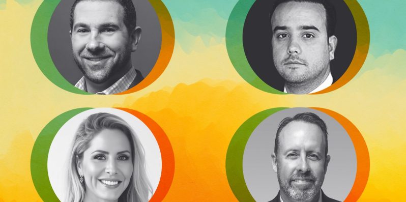 Headshots of four executives from the MNS Real Estate announcement